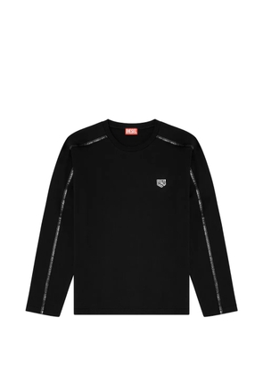 Diesel long-sleeve T-shirt with tonal trims - Black