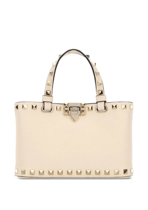 Valentino Garavani Rockstud leather tote bag - Neutrals