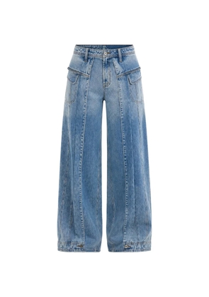 LEE x Feng Chen Wang cargo wide-leg jeans - Blue