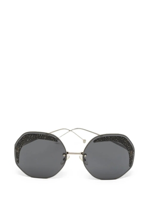 Fendi Pre-Owned rimless round sunglasses - Black