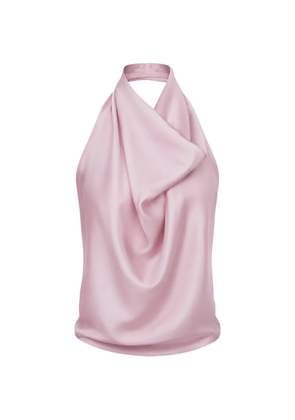Carven silk drap backless top - Pink