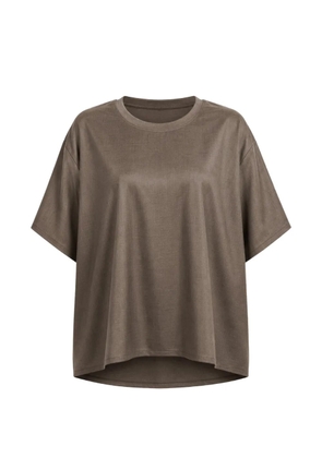 Dusan dropped-shoulder wool T-shirt - Brown