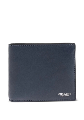 Coach logo-print leather wallet - Blue