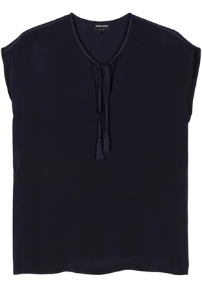 Giorgio Armani georgette silk blouse - Blue