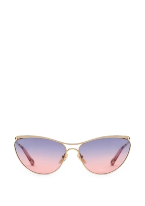 Chloé Eyewear Uma gradient-lens cat-eye sunglasses - Gold