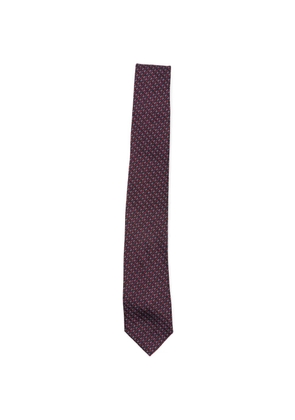 Ferragamo Gancini-pattern tie - Blue