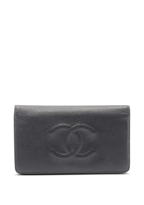 CHANEL Pre-Owned 2012-2013 Coco Mark bi-fold wallet - Black