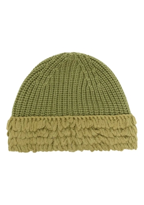 Moncler ribbed wool beanie - Green
