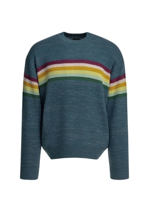 KAPITAL Peckish Rainbow intarsia-knit sweater - Blue