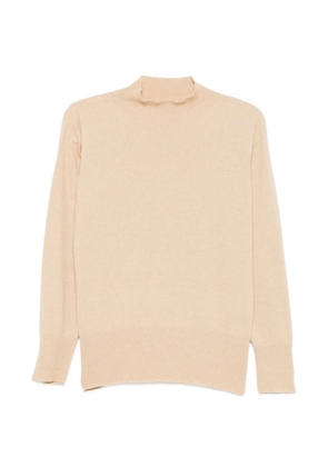 SERGIO MORETTI FIRENZE mock-neck ribbed-trim sweater - Neutrals