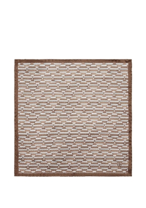 Giorgio Armani geometric pattern pocket square - Brown