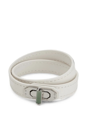 Shanghai Tang Tang Locket leather bracelet - Silver