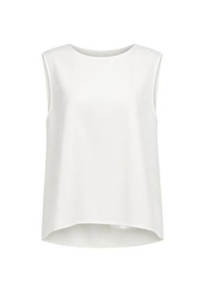 Dusan draped-back sleeveless top - White