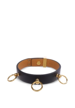 Hermès Pre-Owned 2016 mini Dog Anneaux leather bracelet - Gold