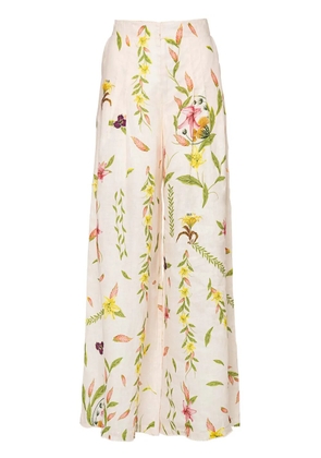 Agua By Agua Bendita Piñon Marina linen trousers - White