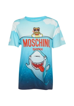Moschino Pre-Owned Teddy Shark print T-shirt - Blue