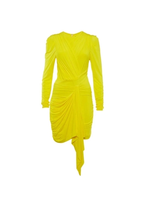 ISABEL MARANT ruched jersey mini dress - Yellow