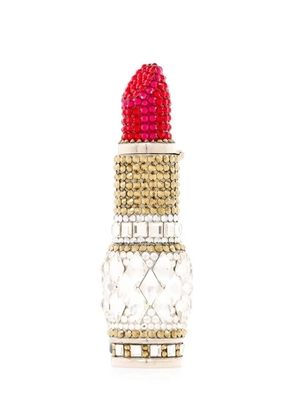 Judith Leiber crystal-embellished lipstick pillbox - White