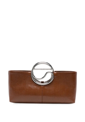 Coperni lizard-effect clutch bag - Brown