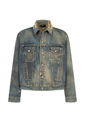 Enfants Riches Déprimés distressed denim jacket - Blue
