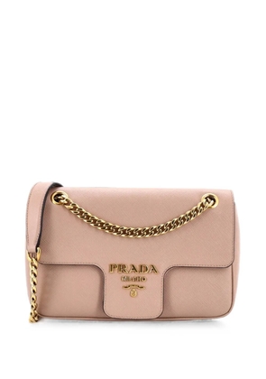 Prada Pre-Owned Pattina Flap Shoulder Bag Saffiano Leather Small crossbody bag - Neutrals