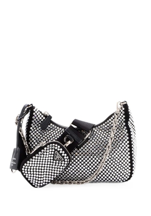 Prada Pre-Owned Re-Edition 2005 Shoulder Bag Crystal Embellished Satin Small crossbody bag - Black