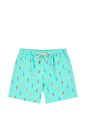 MC2 Saint Barth Lighting micro-fantasy print swim shorts - Blue