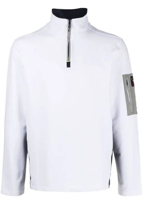 Paul & Shark sleeve-pocket high-neck jumper - White