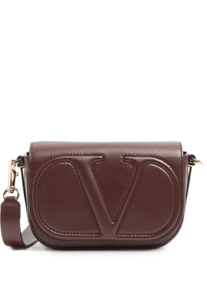 Valentino Garavani VLogo Walk small calfskin cross body bag - Brown
