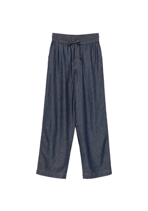 LOEWE Anagram-embroidered drawstring-waist jeans - Blue