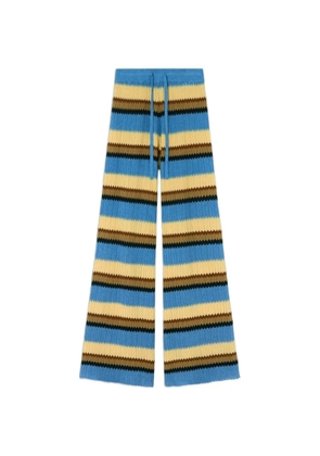 Guest In Residence striped ribbed-knit palazzo pants - Blue