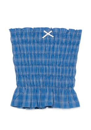 Faithfull the Brand Leya shirred top - Blue