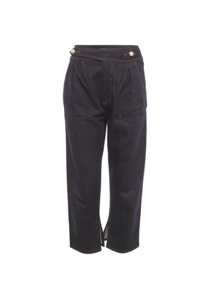 Fendi Pre-Owned pleated high-waist jeans - Blue