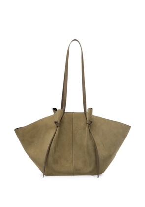 Yuzefi large Mochi suede shoulder bag - Brown