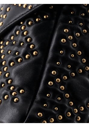 Christian Dior Pre-Owned Supple Lady Dior Bag Cannage Studded Lambskin Medium satchel - Black