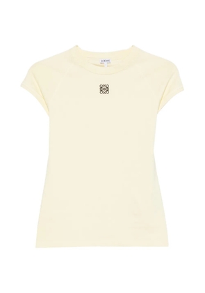LOEWE Anagram-embroidered raglan-sleeve T-shirt - Yellow