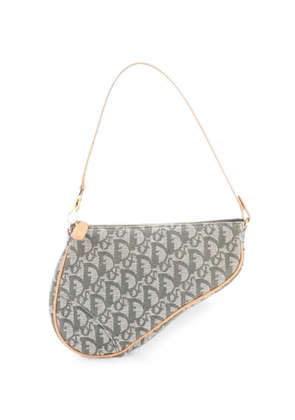 Christian Dior Pre-Owned Vintage Saddle Bag Diorissimo Canvas Mini clutch bag - Green