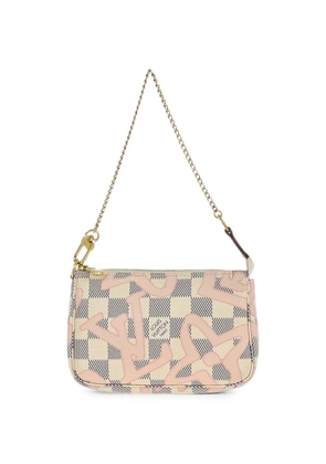 Louis Vuitton Pre-Owned 2017 Mini Pochette Damier Azur Tahitienne shoulder bag - White
