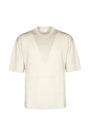 Roberto Collina short-sleeved knitted T-shirt - Neutrals
