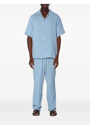TRUE TRIBE Angel button-up polo shirt - Blue