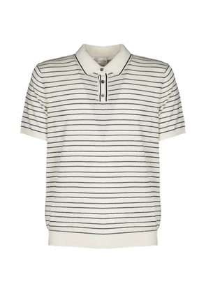 Roberto Collina striped-knit polo shirt - Neutrals