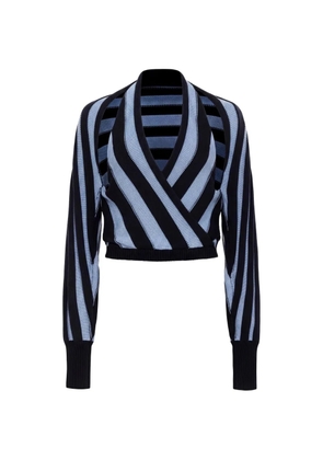Hellessy Artin striped v-neck sweater - Blue