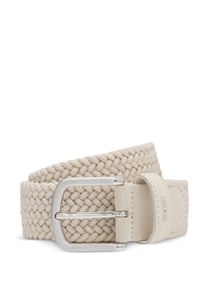 BOSS woven pin-buckle belt - Neutrals