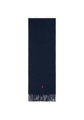 Polo Ralph Lauren Pony fringe-trim scarf - Blue
