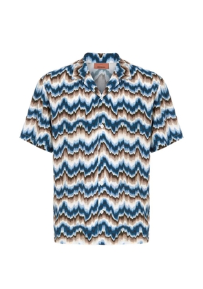 Missoni Zigzag-print short-sleeve shirt - Blue