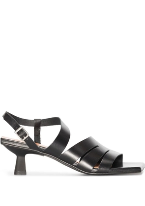 GANNI XX square-toe sandals - Black