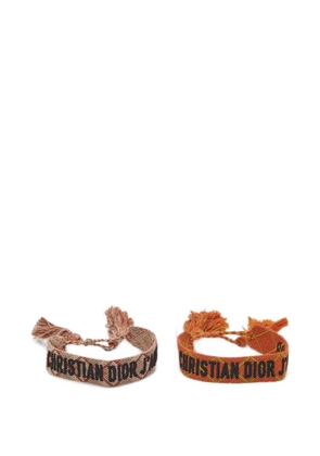 Christian Dior Pre-Owned J'Adior woven bracelets (set of two) - Orange