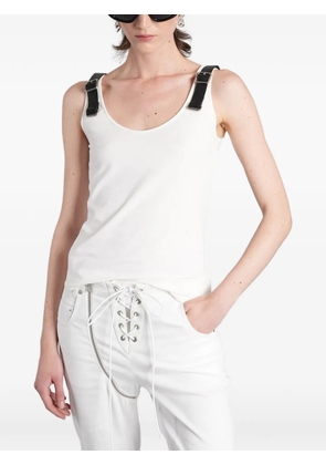 ANGELICA MONTINI STUDIOS buckle-strap top - White