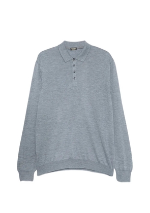 Gran Sasso buttoned long-sleeve polo shirt - Grey