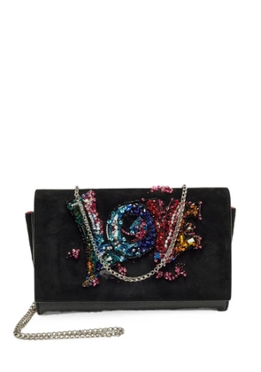 Christian Louboutin Pre-Owned Paloma Love embellished clutch bag - Black